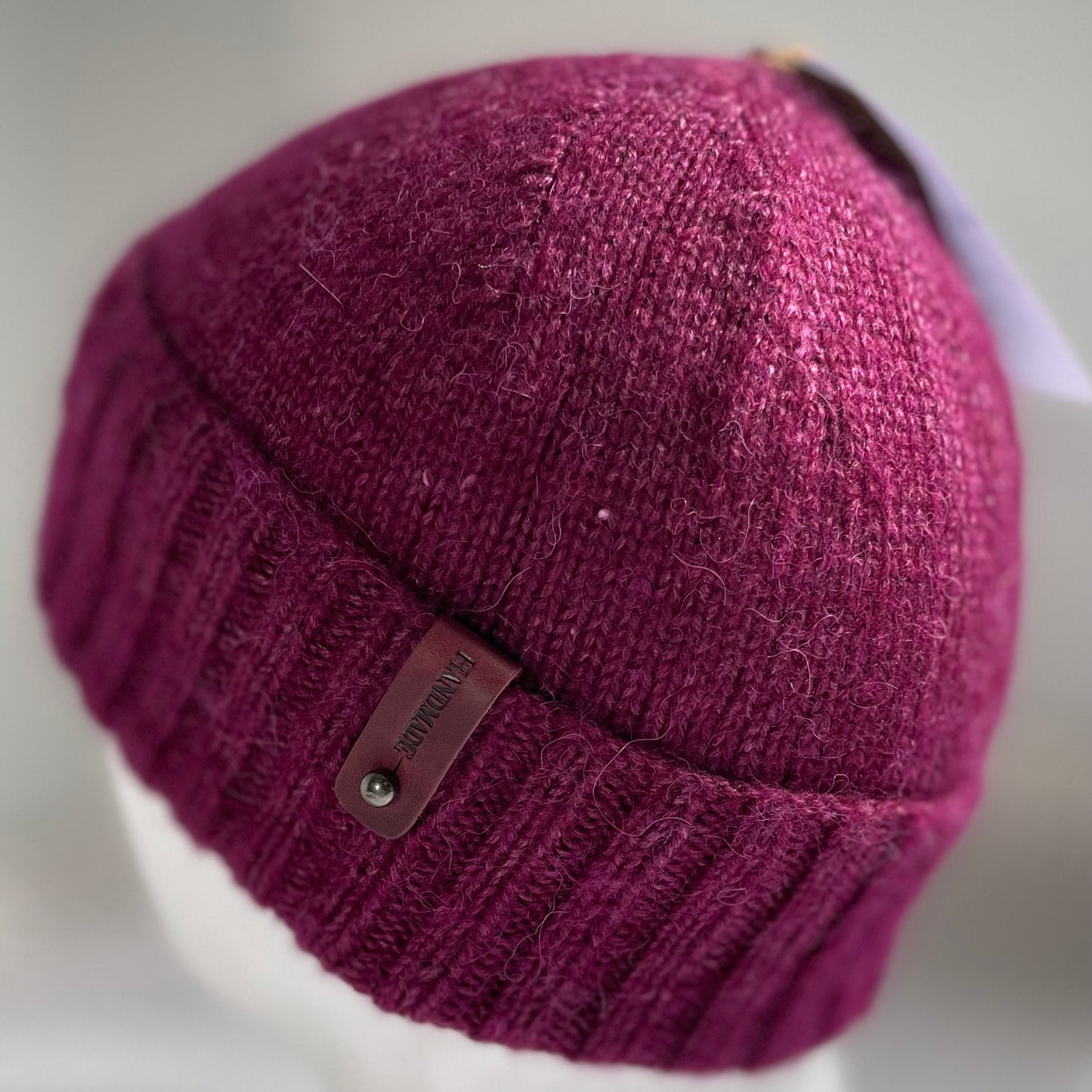 Cosy Comfort Classic Hand Knitted Beanie - Misty Grape