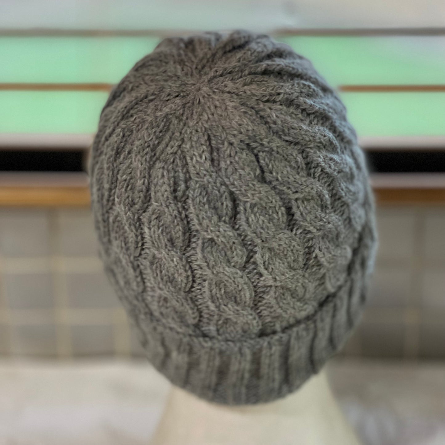 KeepSake Classic Cable Hand Knitted Beanie - Silver