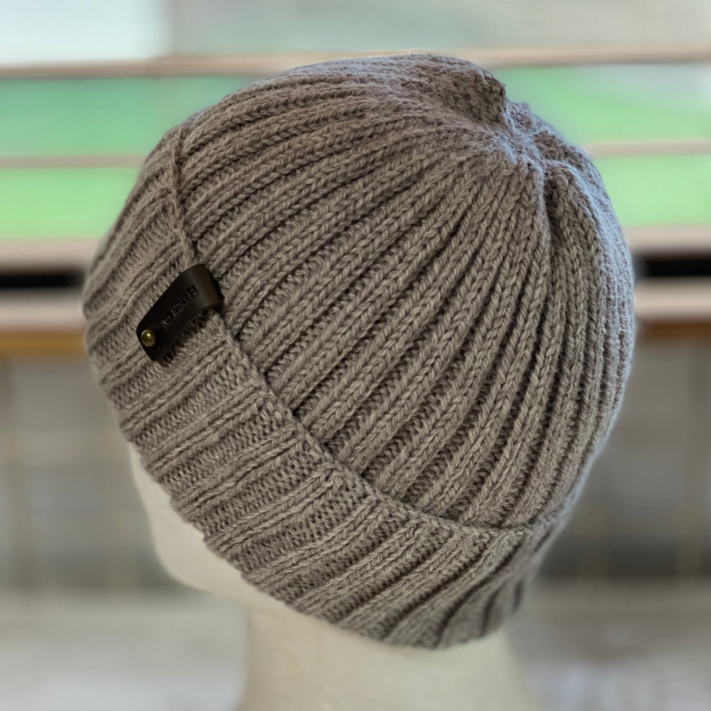 KeepSake Classic Rib Hand Knitted Beanie - Swiss Brown