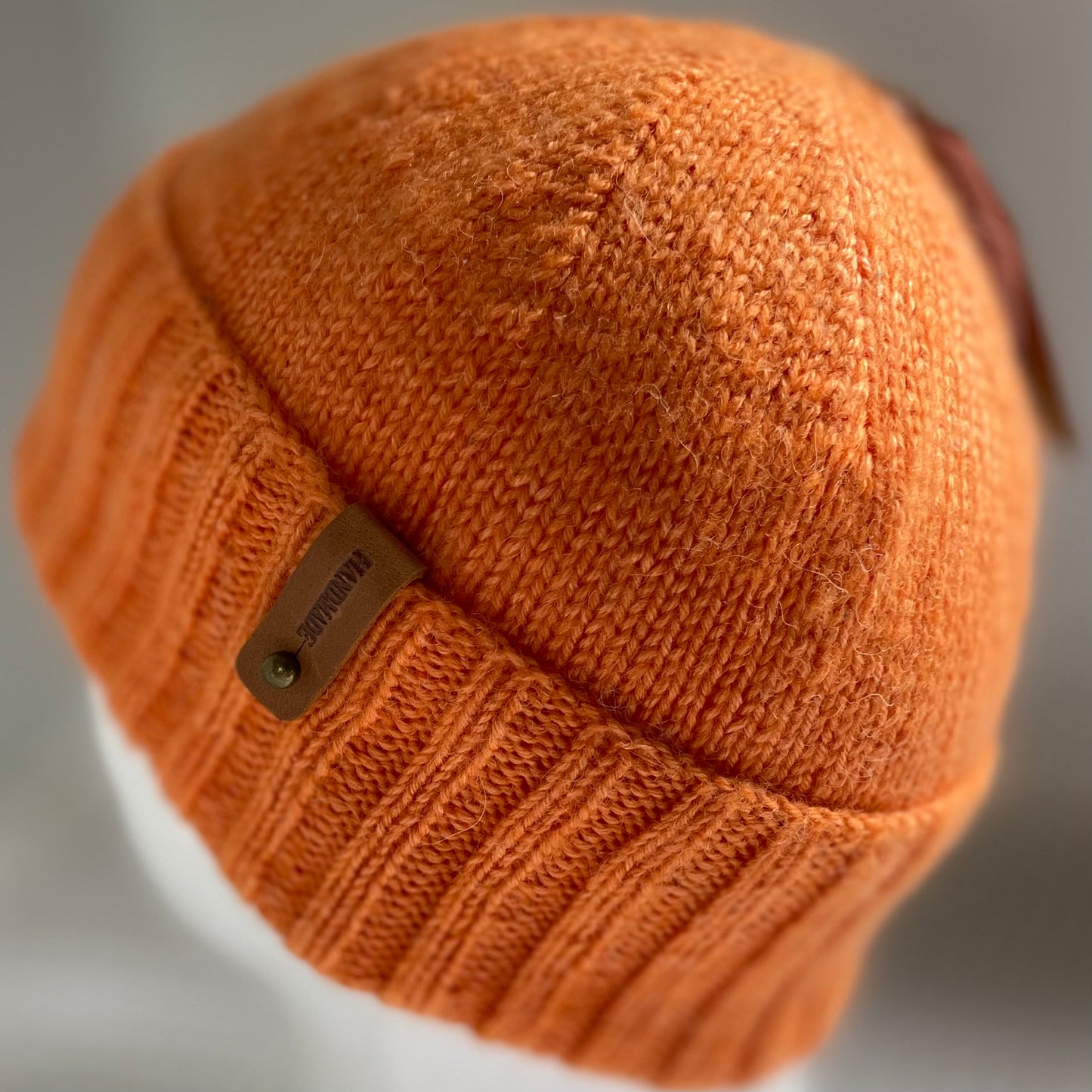 Cosy Comfort Classic Hand Knitted Beanie - Tuscan Orange