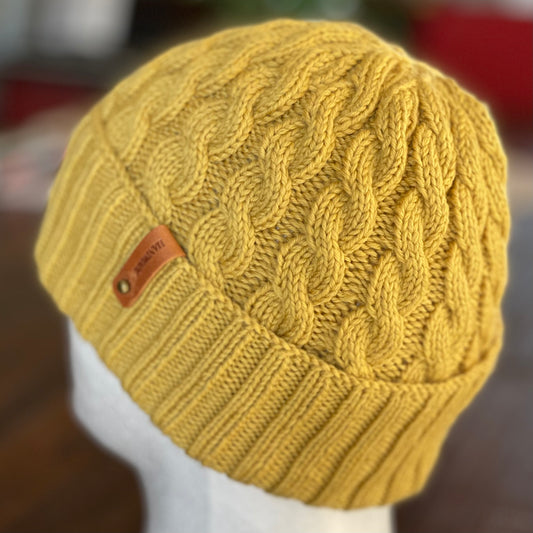 Dreamtime Classic Cable Australian Merino Hand knitted Beanie