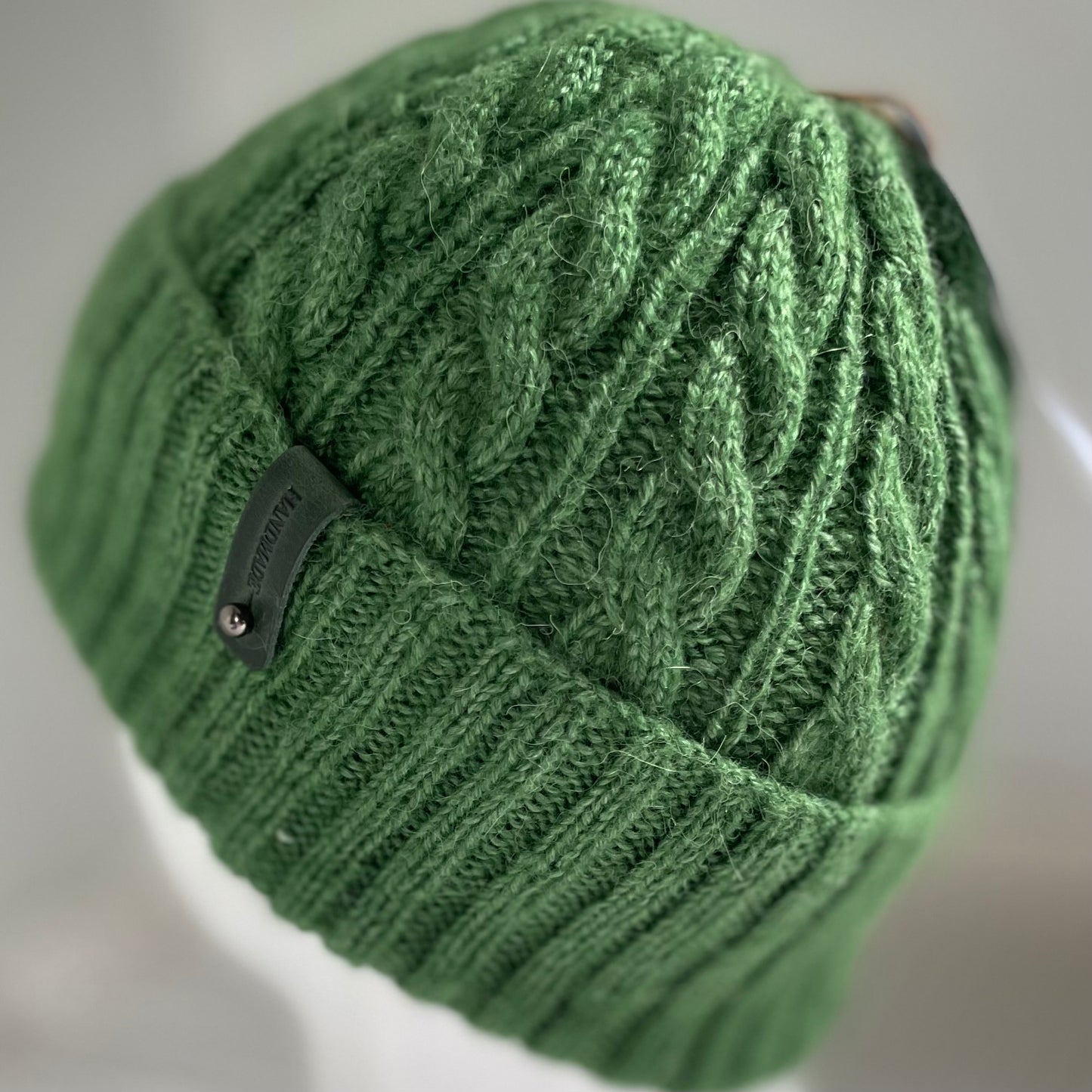 Cosy Comfort Cable Pattern Hand Knitted Beanie - Turtle Shell
