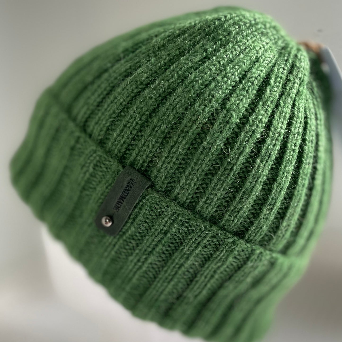 Cosy Comfort Classic Rib Hand Knitted Beanie - Turtle Shell