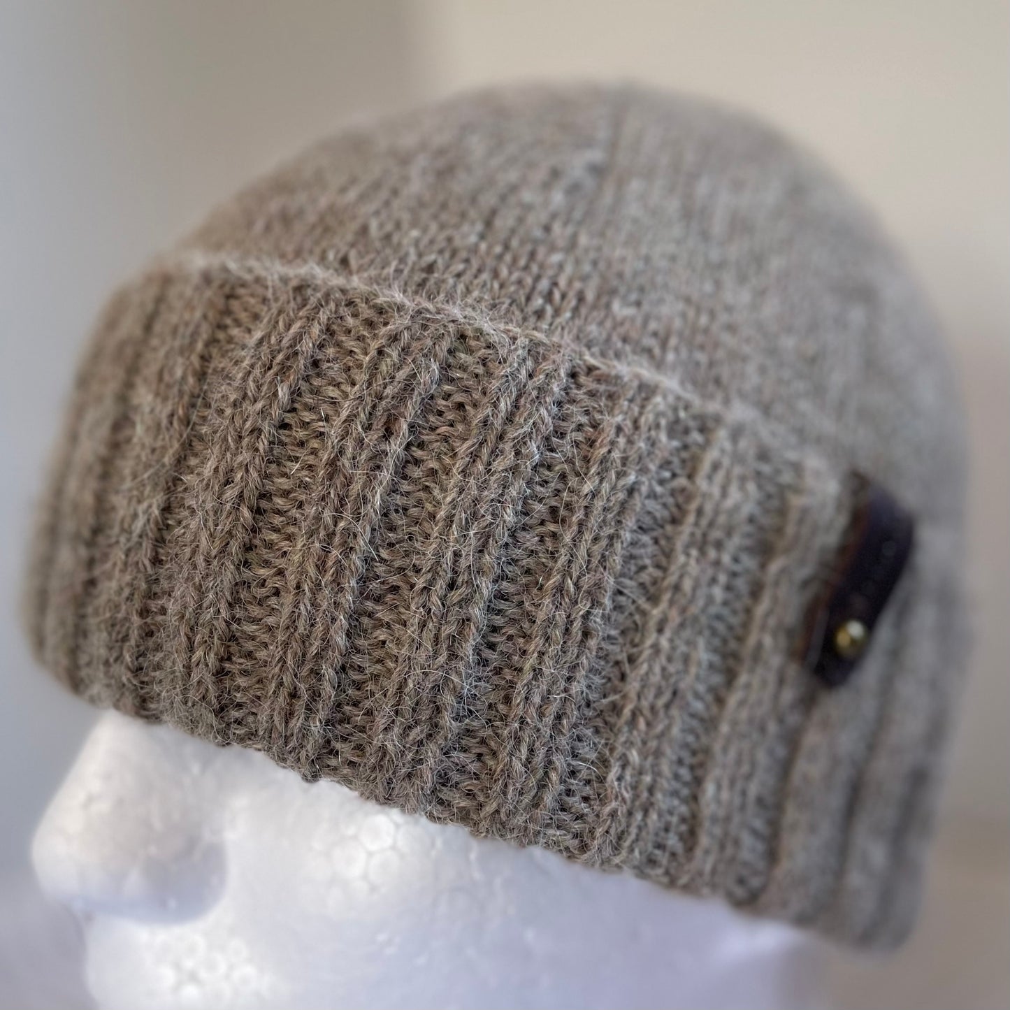 Heirloom Classic Knit Australian Alpaca Hand Knitted Beanie - Havannah