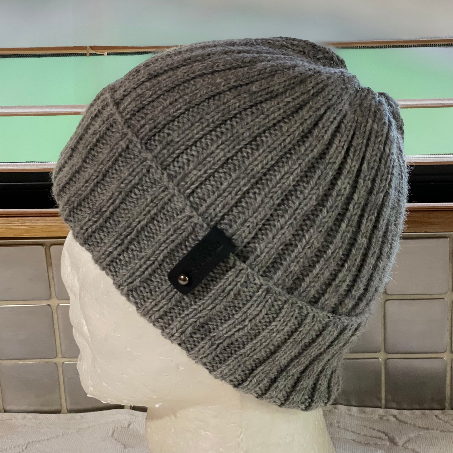 KeepSake Classic Rib Hand Knitted Beanie - Silver