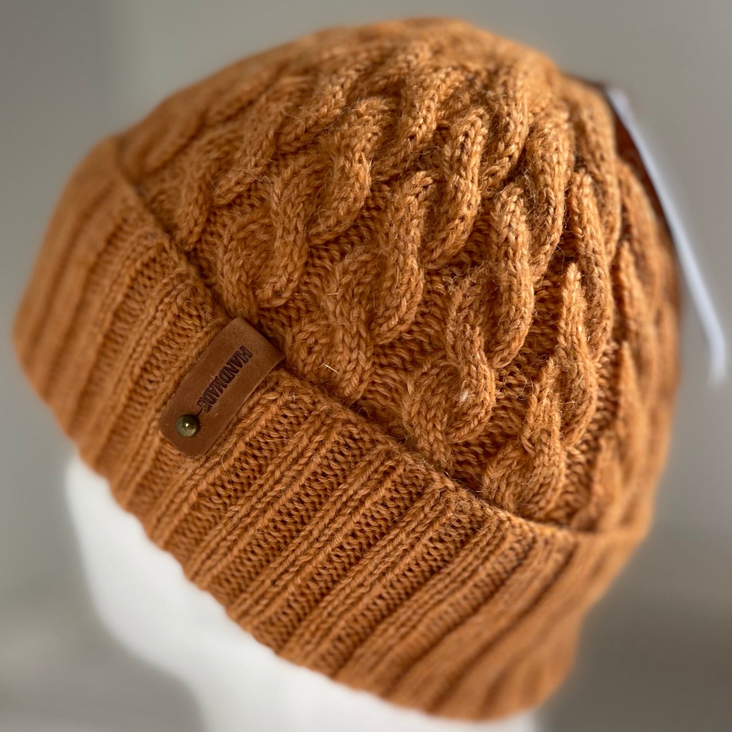 Cosy Comfort Classic Cable Hand Knitted Beanie - Tamarind