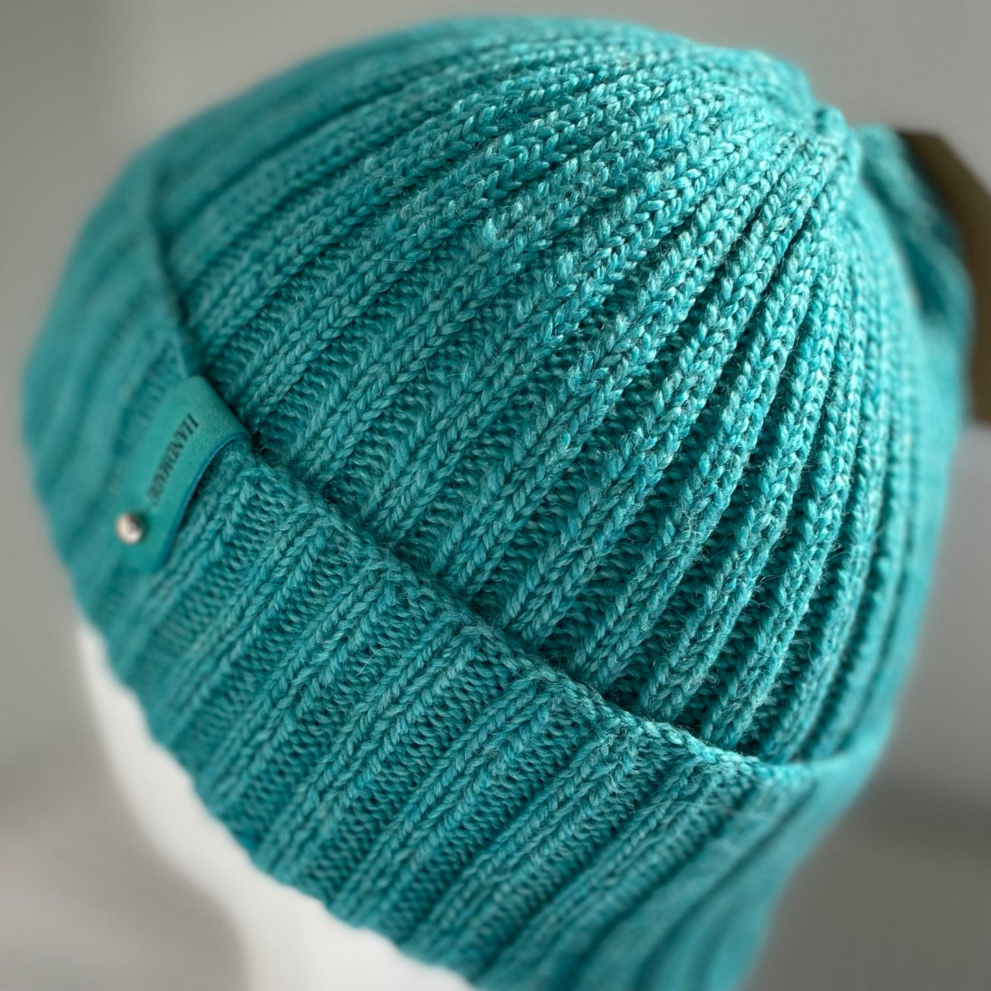 Arcadia Classic Rib Hand Knitted Beanie - Lagoon