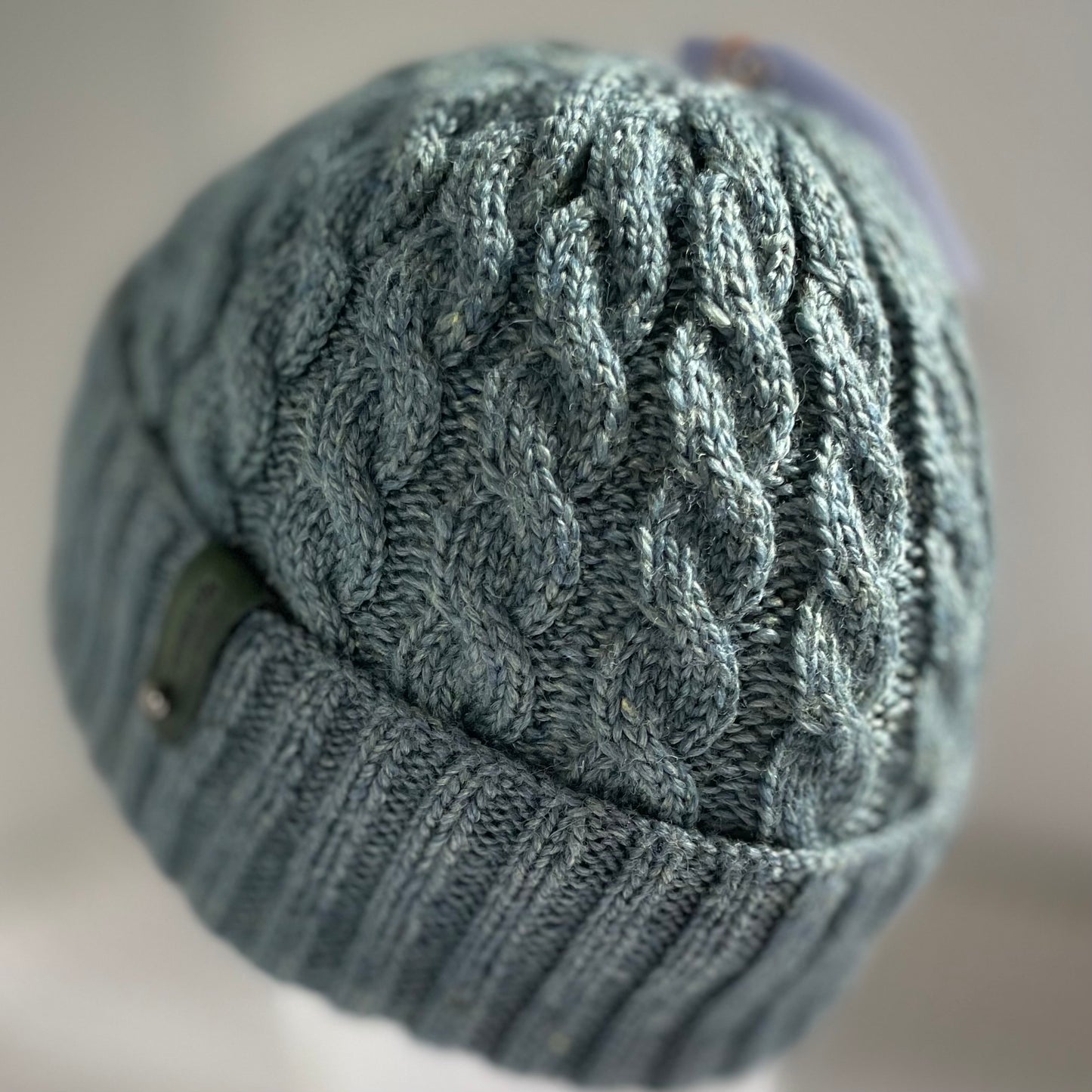 Arcadia Classic Cable Hand Knitted Beanie - Pine