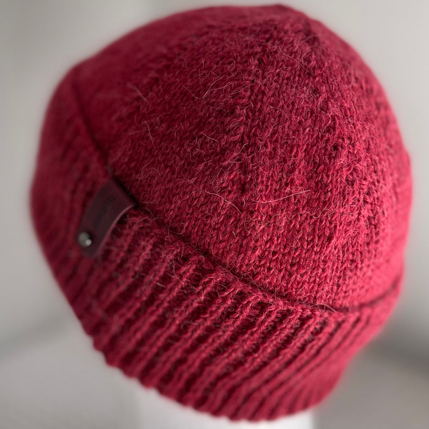 Heirloom Classic Knit Australian Alpaca Hand Knitted Beanie - Blood