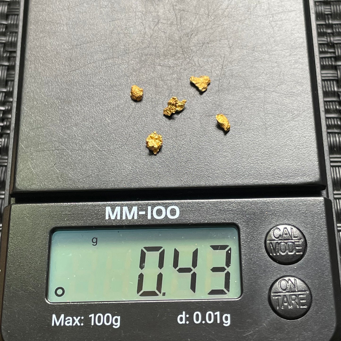 Natural 0.43 gram Hand Prospected West Australian Gold Nuggets