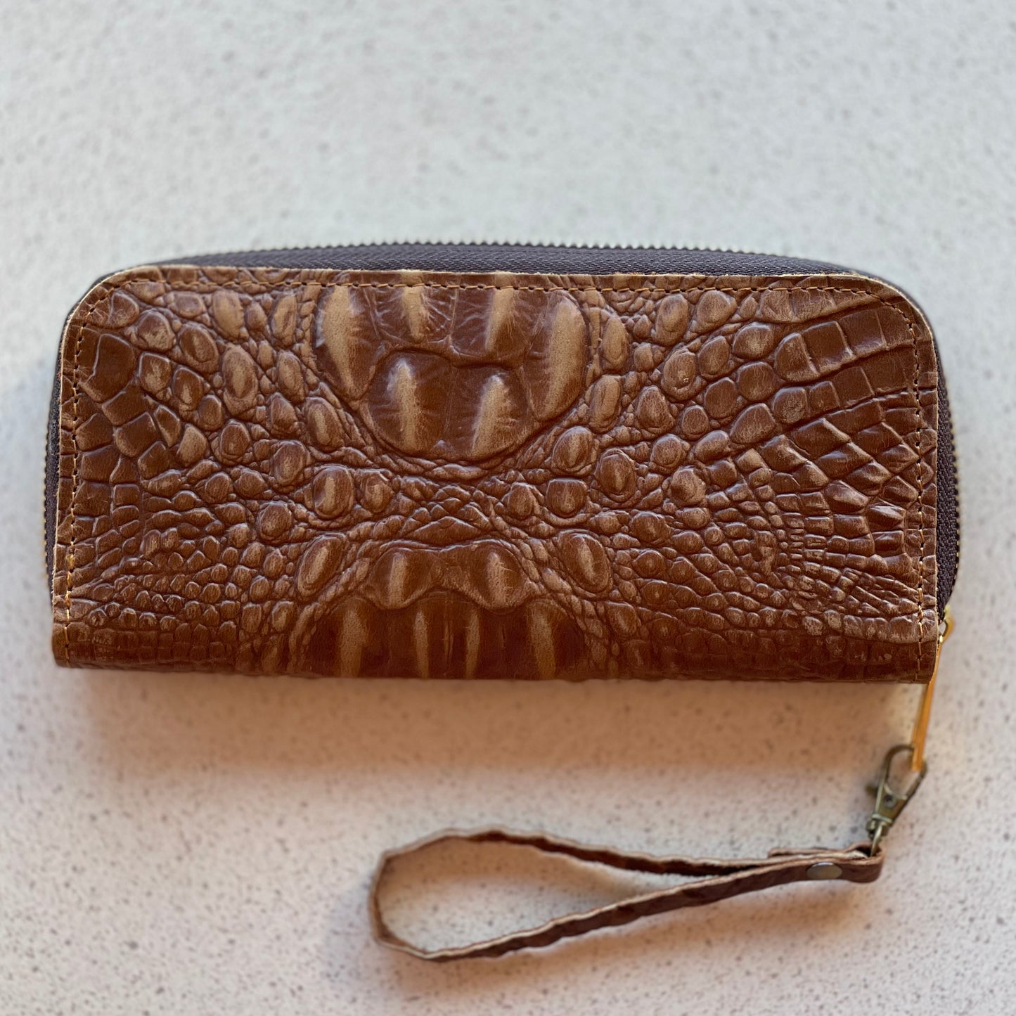 Hand Crafted Leather Ladies Wallet - Tan
