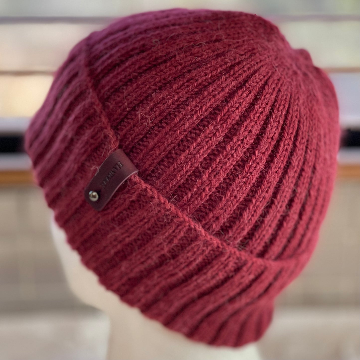 Heirloom Classic Rib Australian Alpaca Hand Knitted Beanie