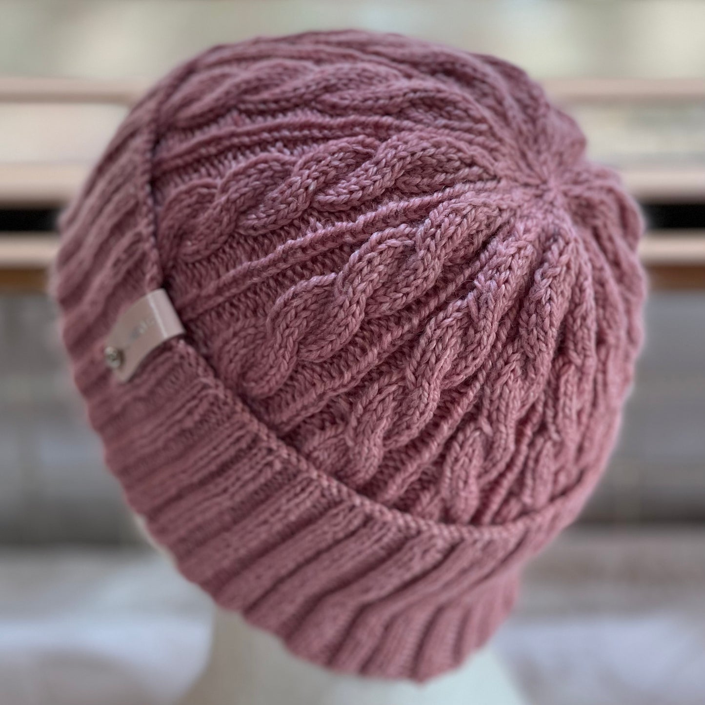 Arcadia Cable Pattern Hand Knitted Beanie
