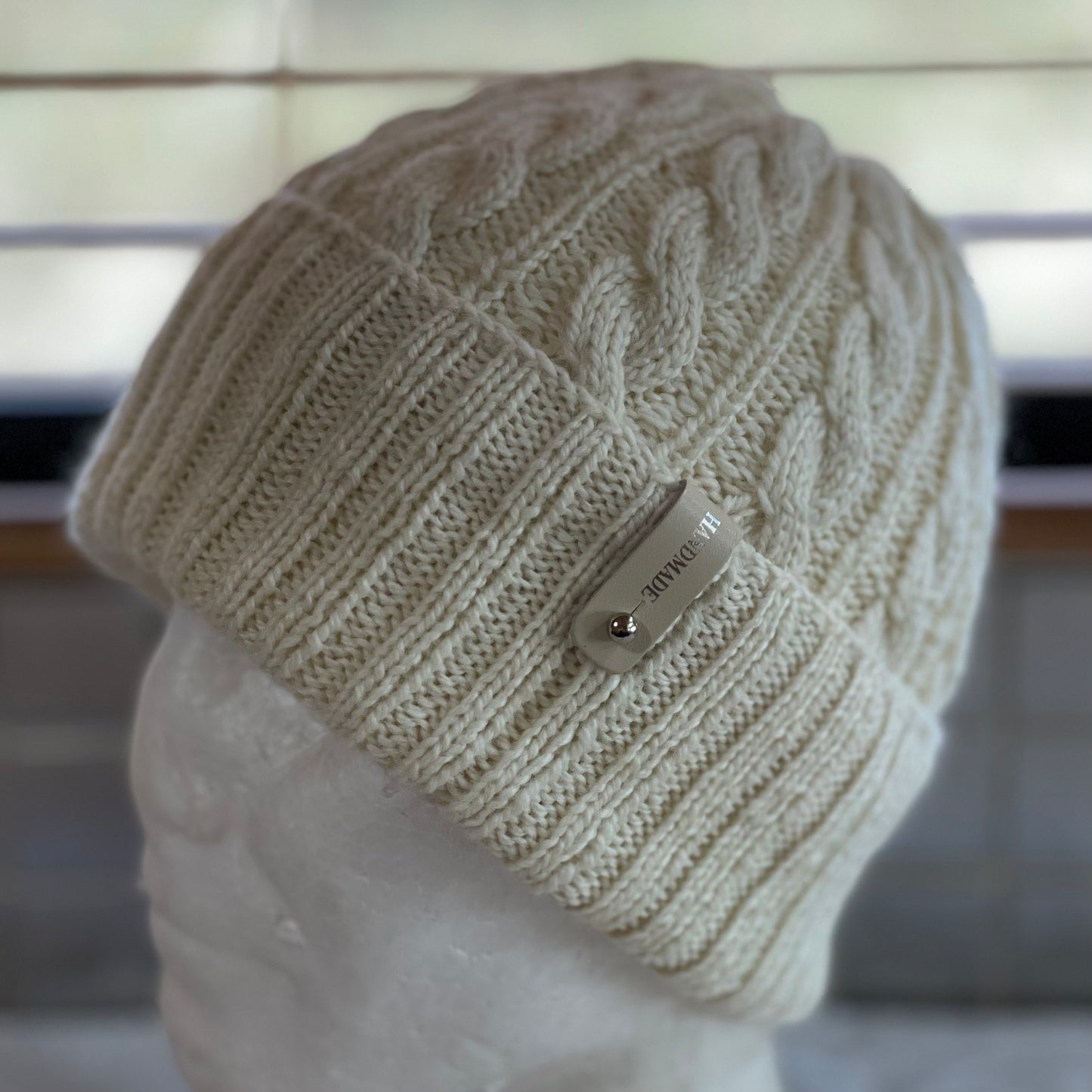 Arcadia Cable Pattern Hand Knitted Beanie