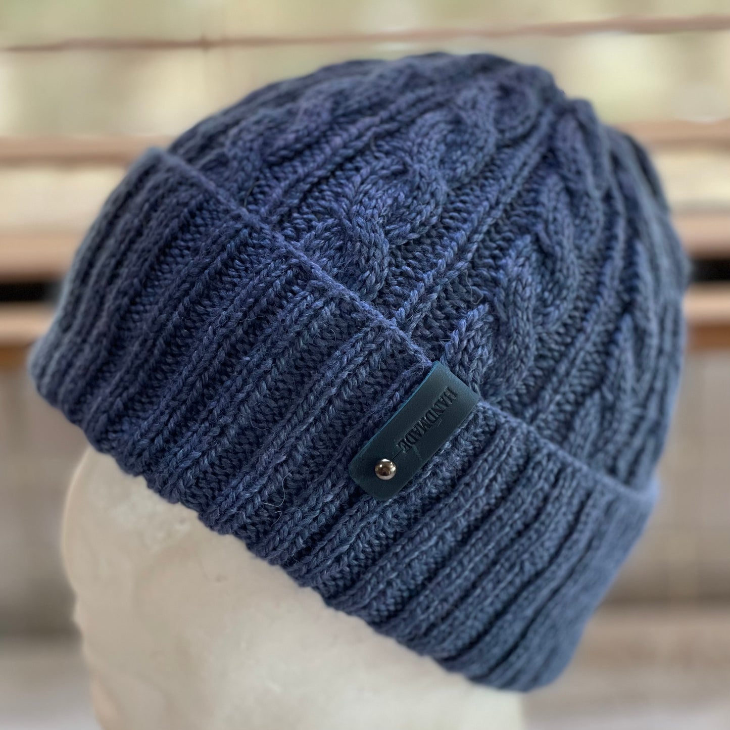 Arcadia Cable Pattern Hand Knitted Beanie
