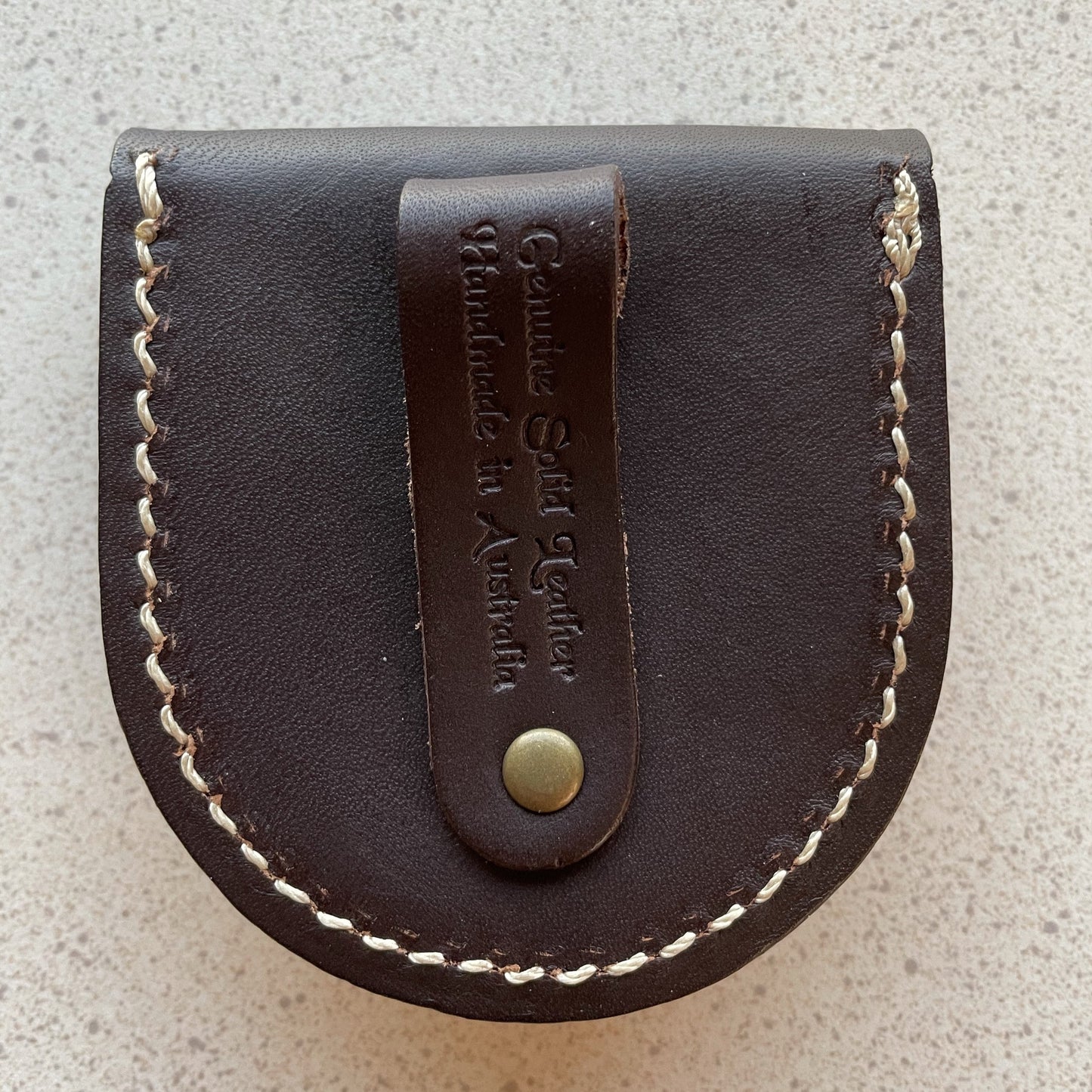 Hand Crafted Leather Coin Pouch - Brown