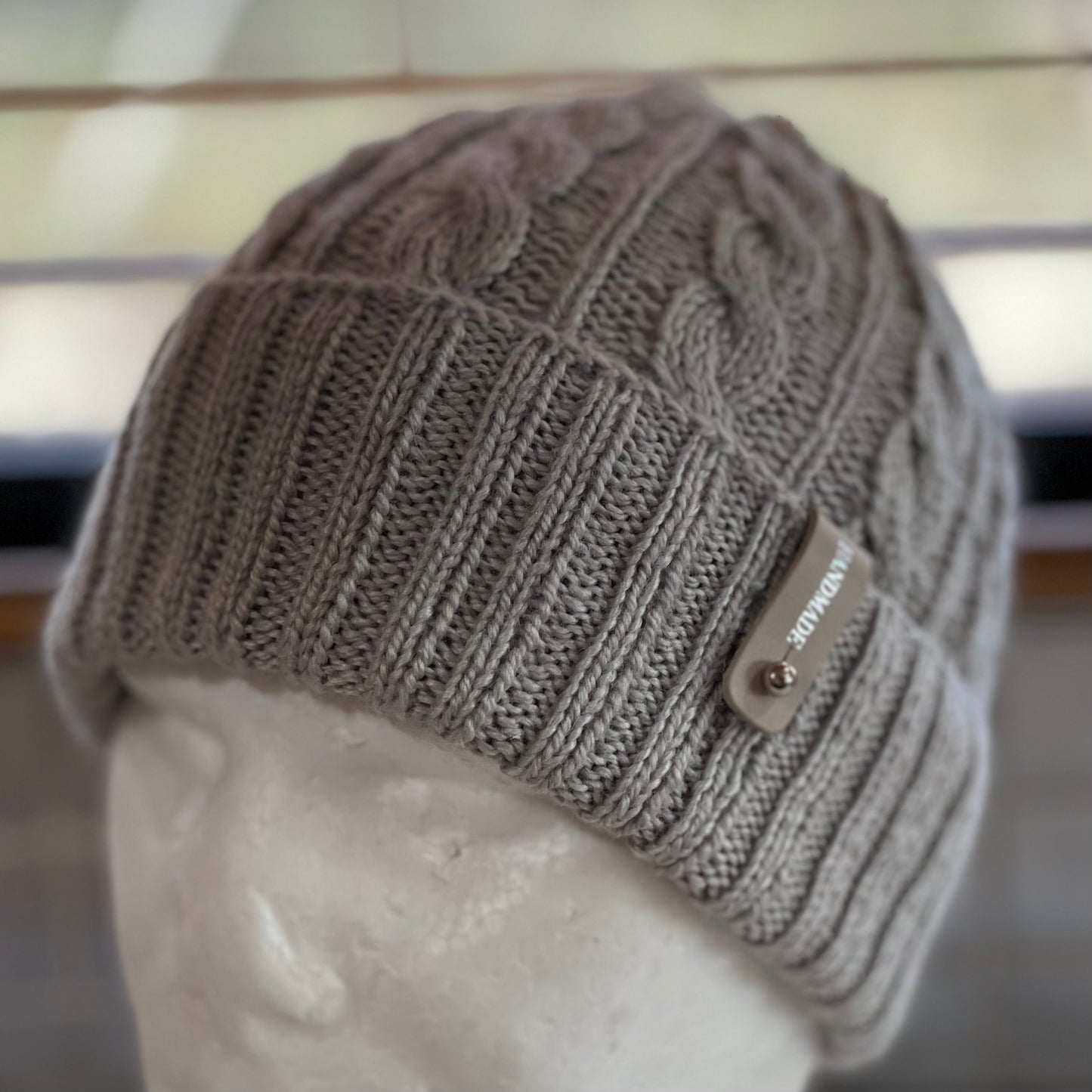 Arcadia Cable Pattern Hand Knitted Beanie