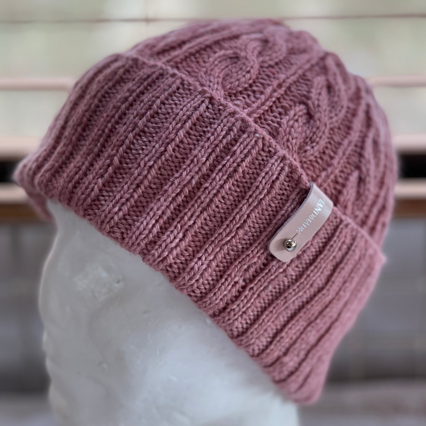 Arcadia Cable Pattern Hand Knitted Beanie