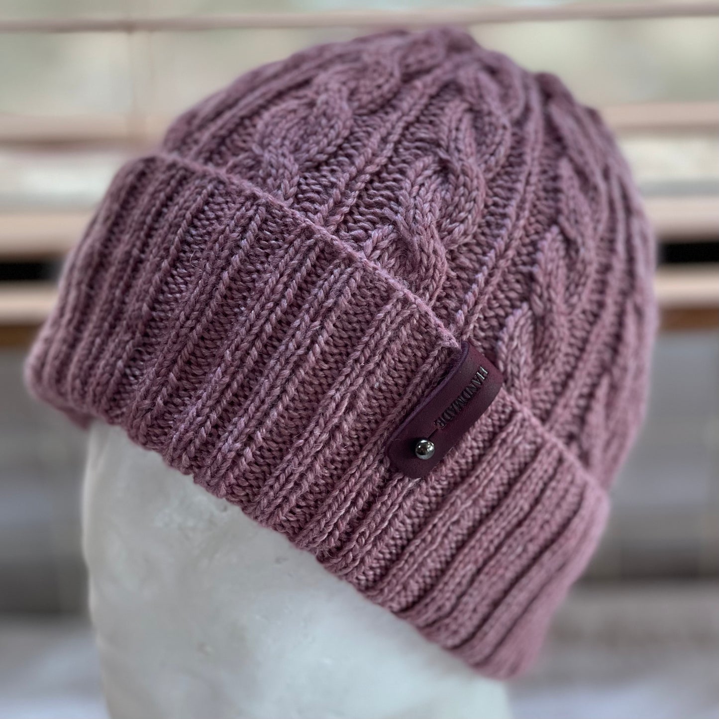 Arcadia Cable Pattern Hand Knitted Beanie