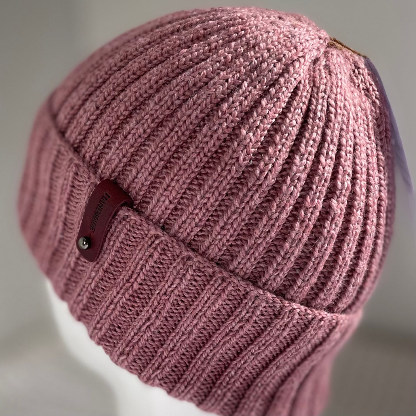 Arcadia Classic Rib Hand Knitted Beanie - Dusk