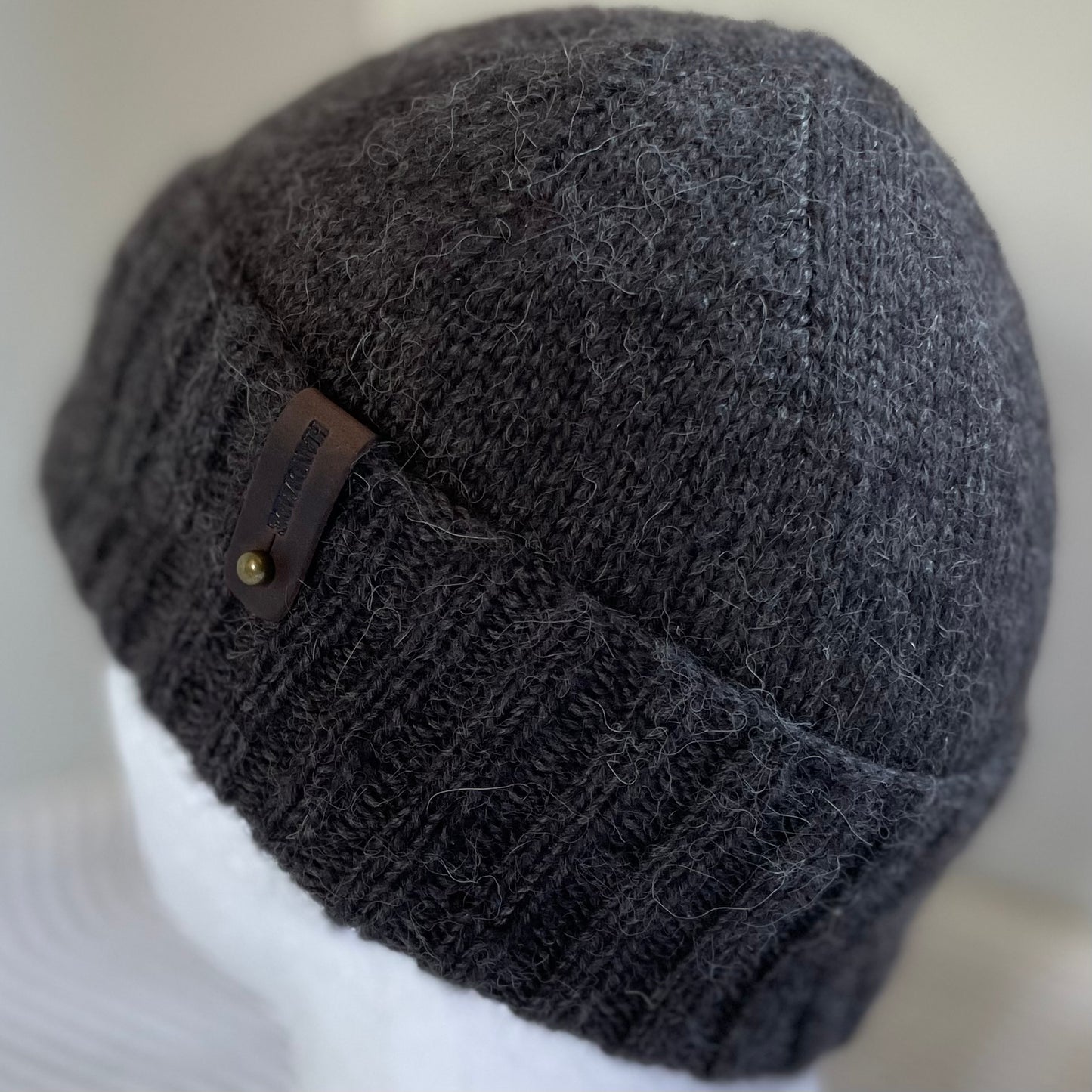 Cosy Comfort Classic Hand Knitted Beanie - Lead