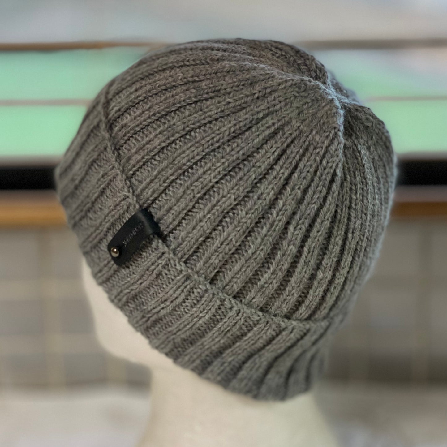 KeepSake Classic Rib Hand Knitted Beanie - Silver