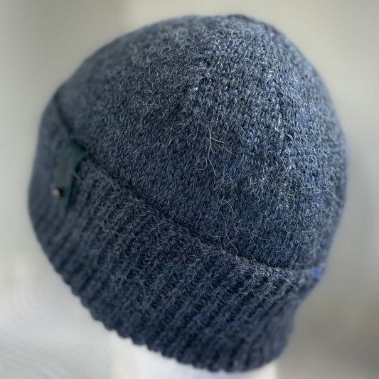 Heirloom Classic Knit Australian Alpaca Hand Knitted Beanie - Storm Grey