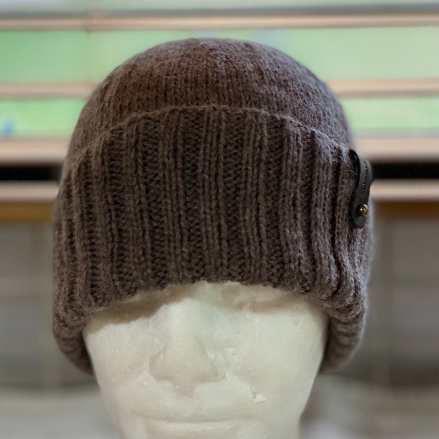 KeepSake Classic Knit Handmade Beanie - Wood