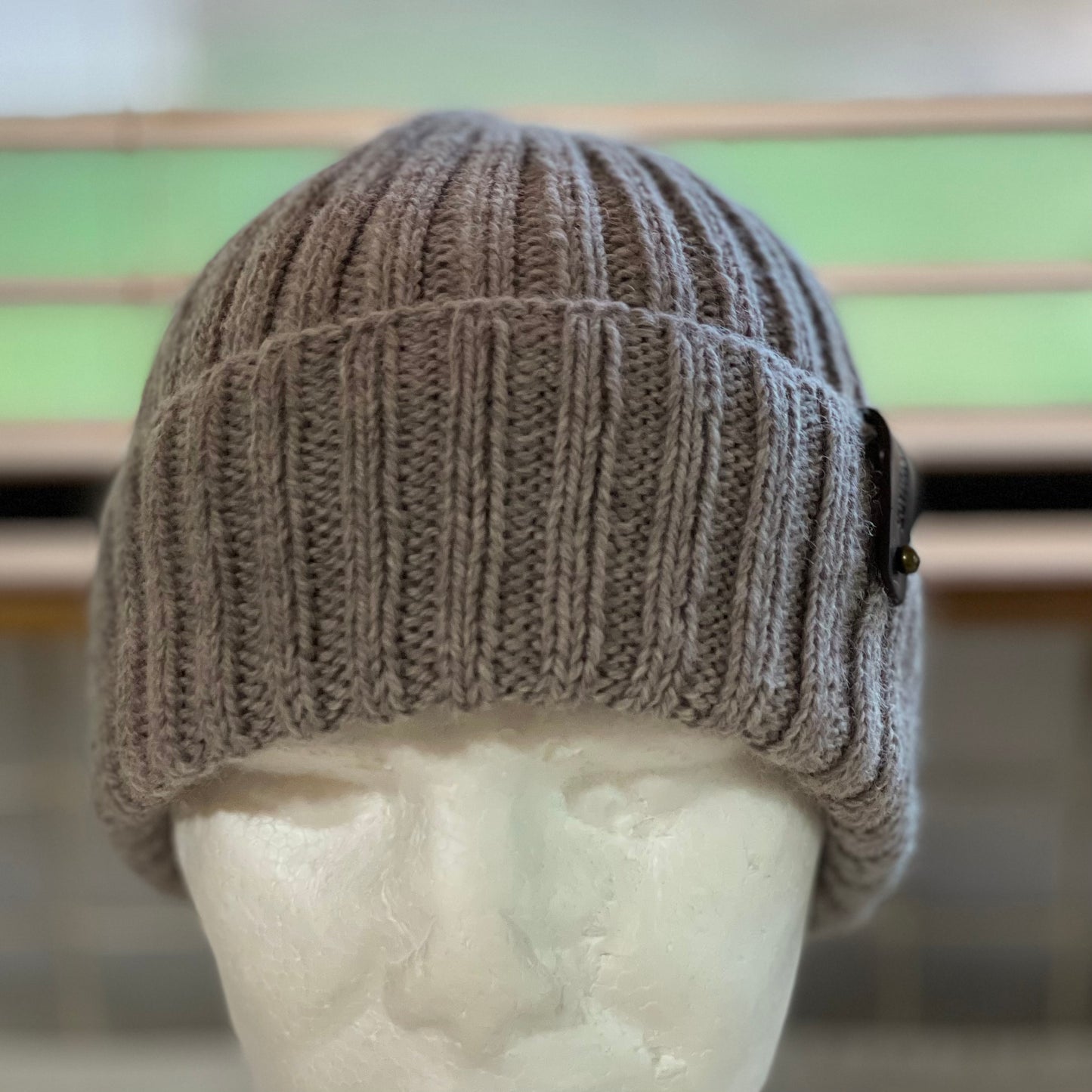 KeepSake Classic Rib Hand Knitted Beanie - Swiss Brown