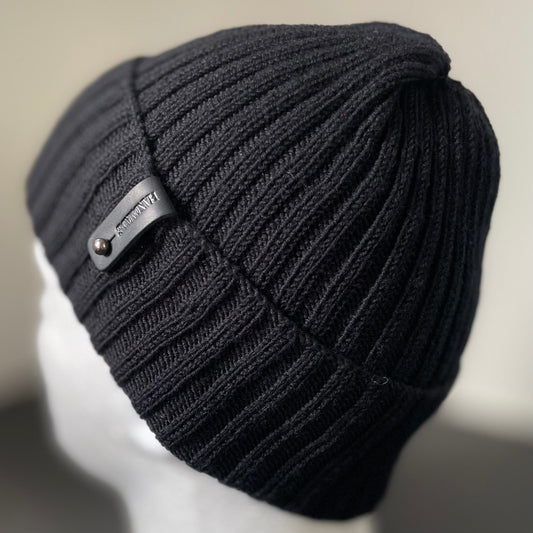 Flora Classic Rib Hand Knitted Men's Beanie