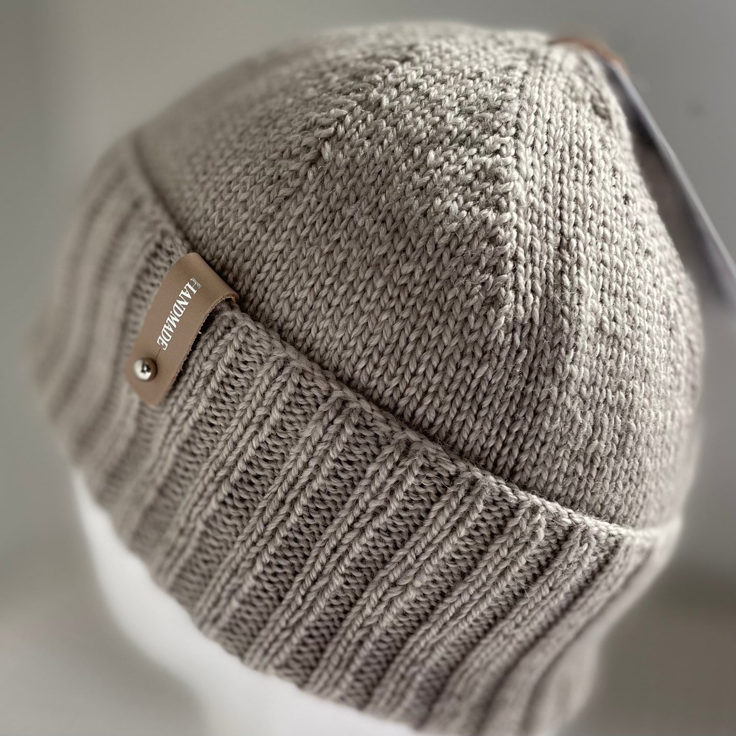 Arcadia Classic Hand Knitted Beanie - Oyster