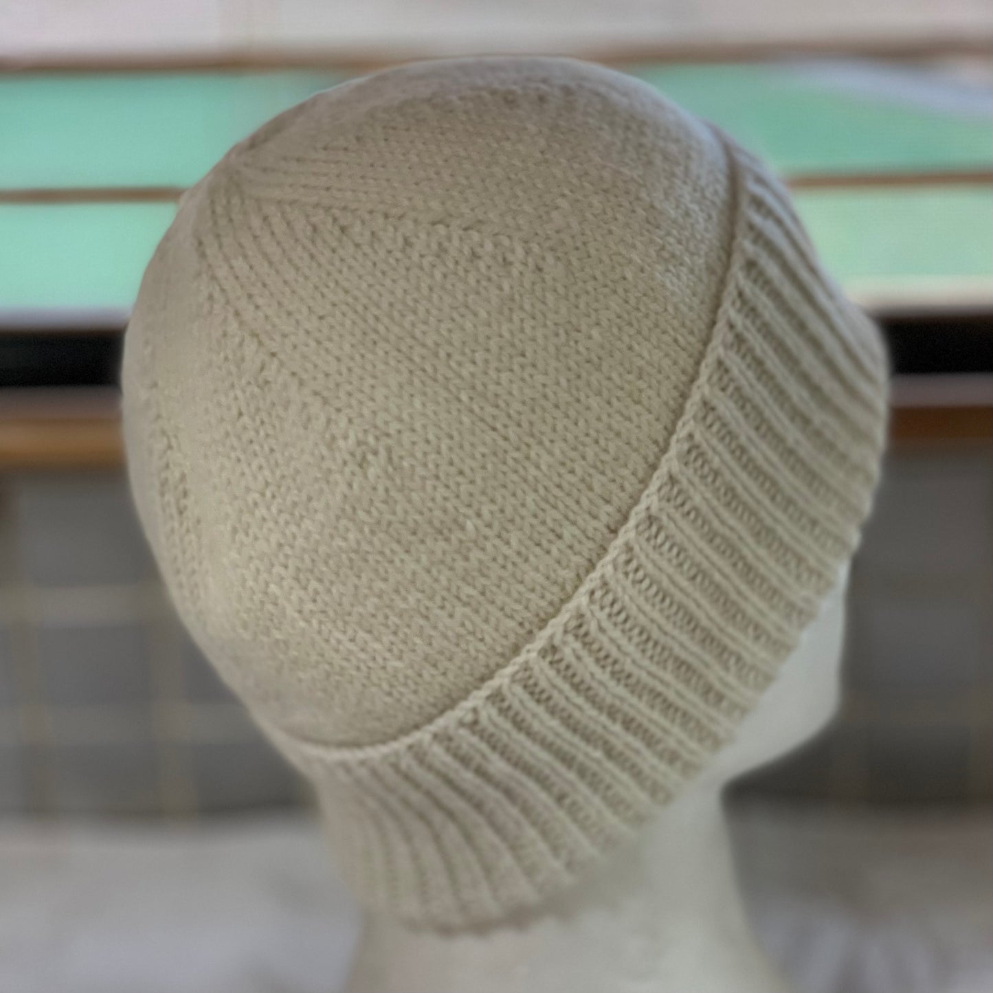 KeepSake Classic Hand Knitted Beanie - Cream