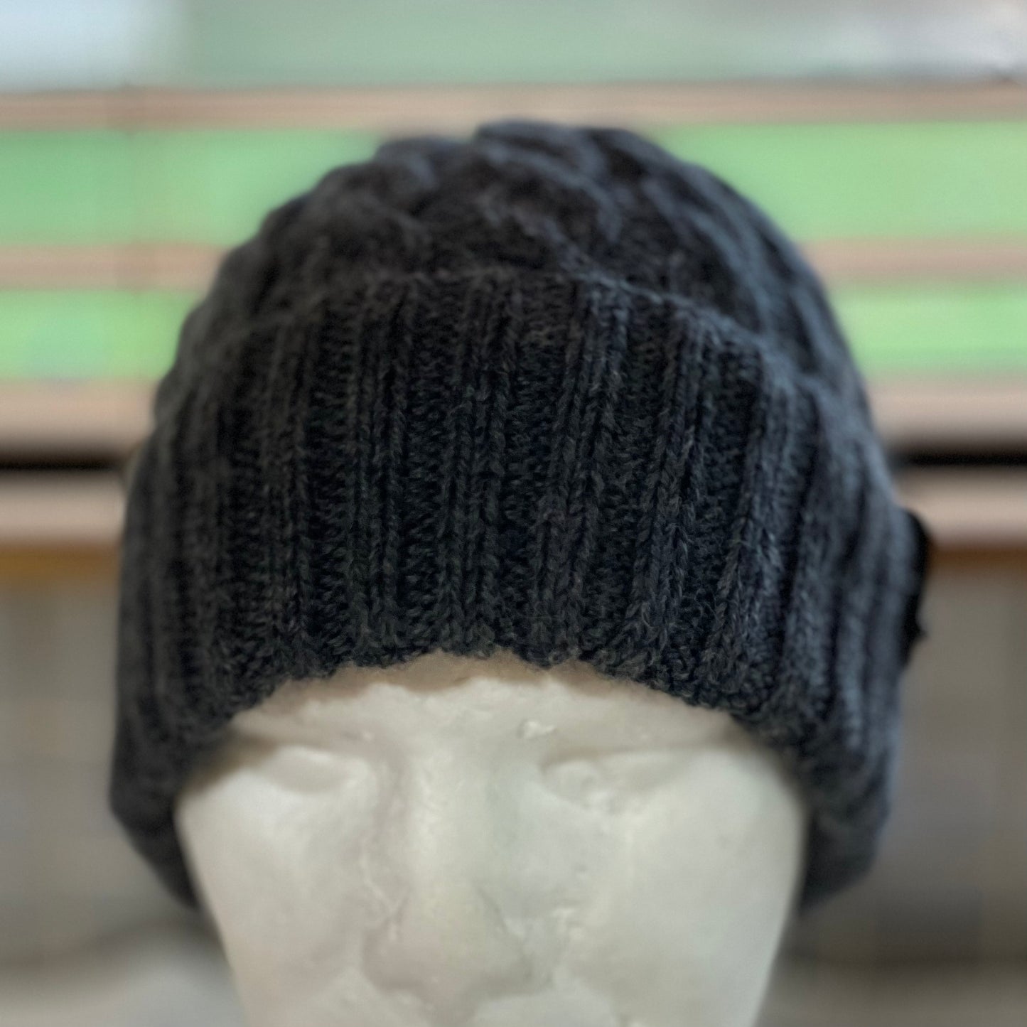 KeepSake Classic Cable Hand Knitted Beanie - Charcoal