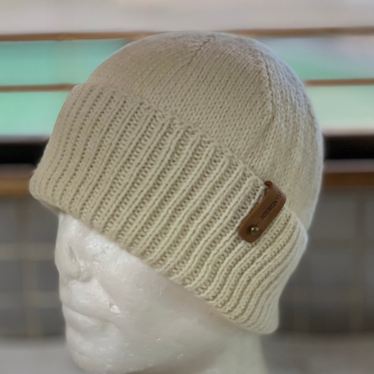 KeepSake Classic Hand Knitted Beanie - Cream