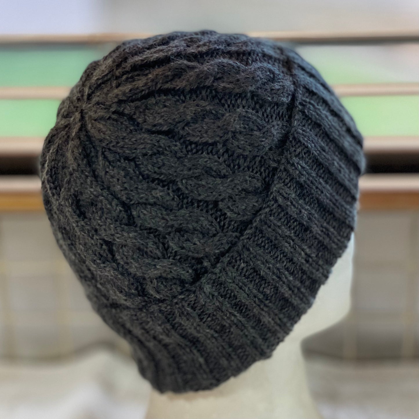 KeepSake Classic Cable Hand Knitted Beanie - Charcoal