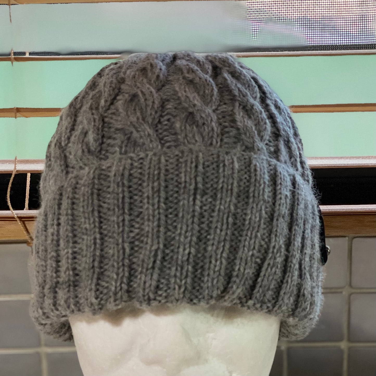 KeepSake Classic Cable Hand Knitted Beanie - Silver