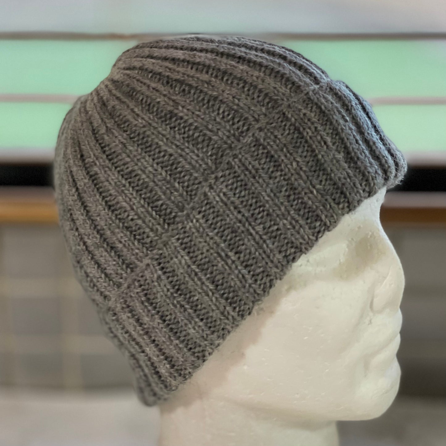 KeepSake Classic Rib Hand Knitted Beanie - Silver