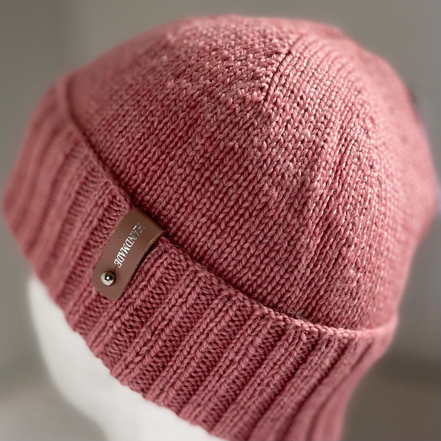 Arcadia Classic Hand Knitted Beanie - Salmon