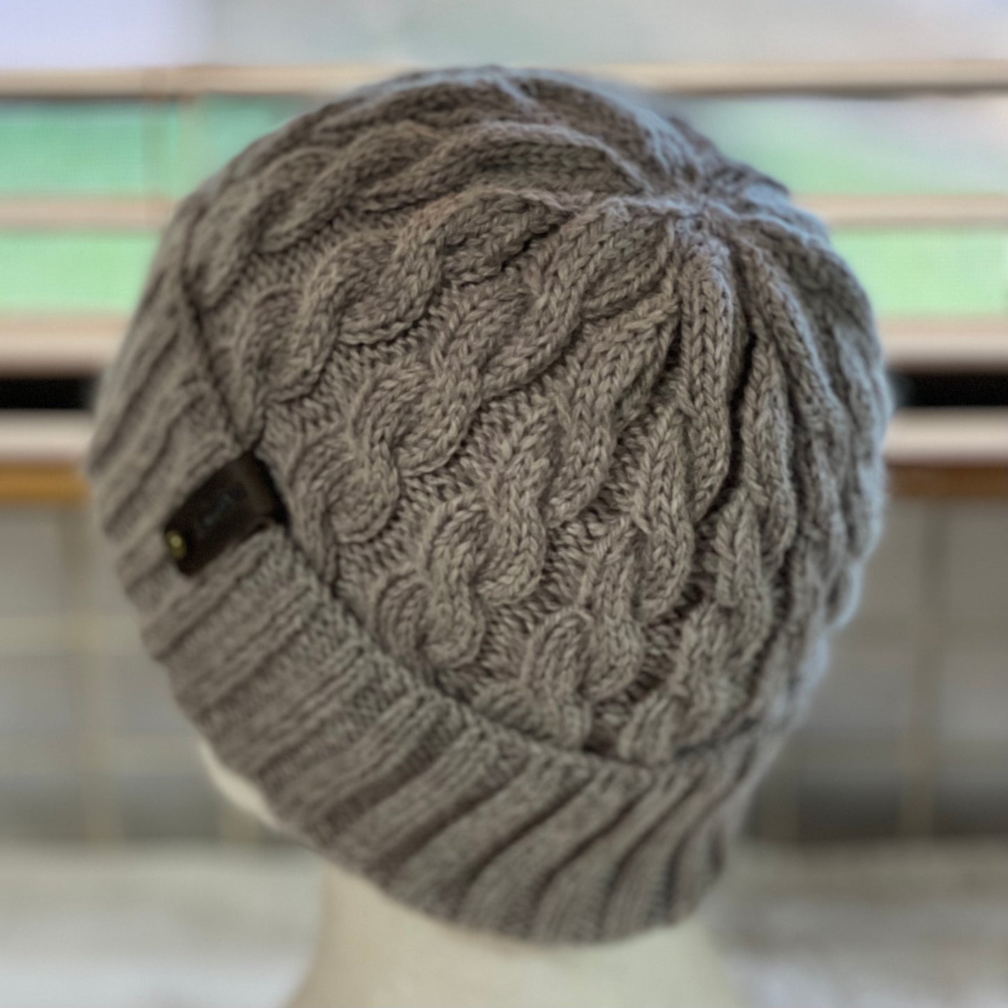 KeepSake Classic Cable Hand Knitted Beanie - Swiss Brown