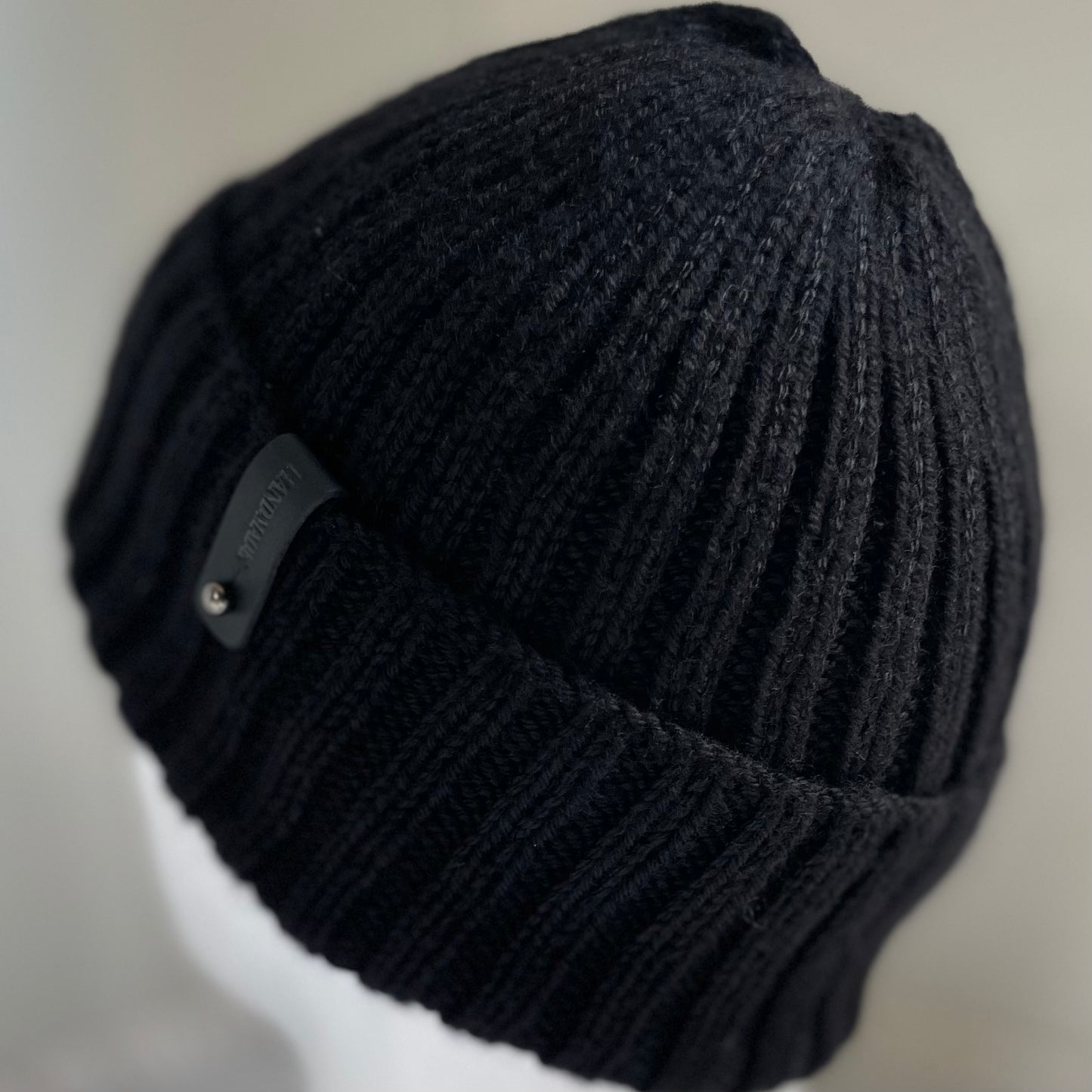 Magnum Classic Rib Hand Knitted Men's Beanie - Black