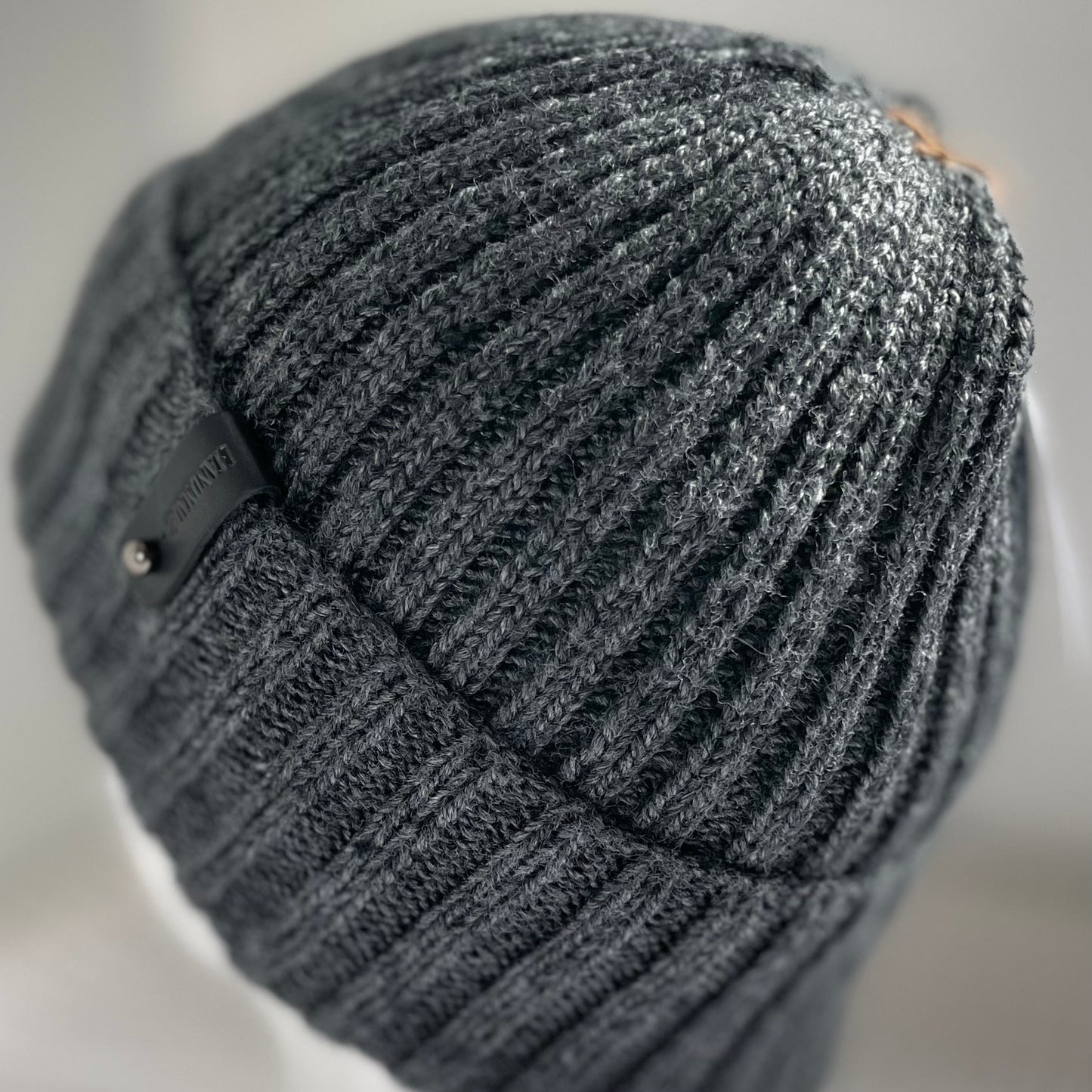 Arcadia Classic Rib Hand Knitted Beanie - Black