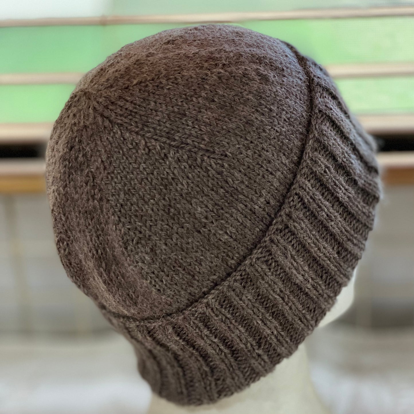 KeepSake Classic Knit Handmade Beanie - Wood