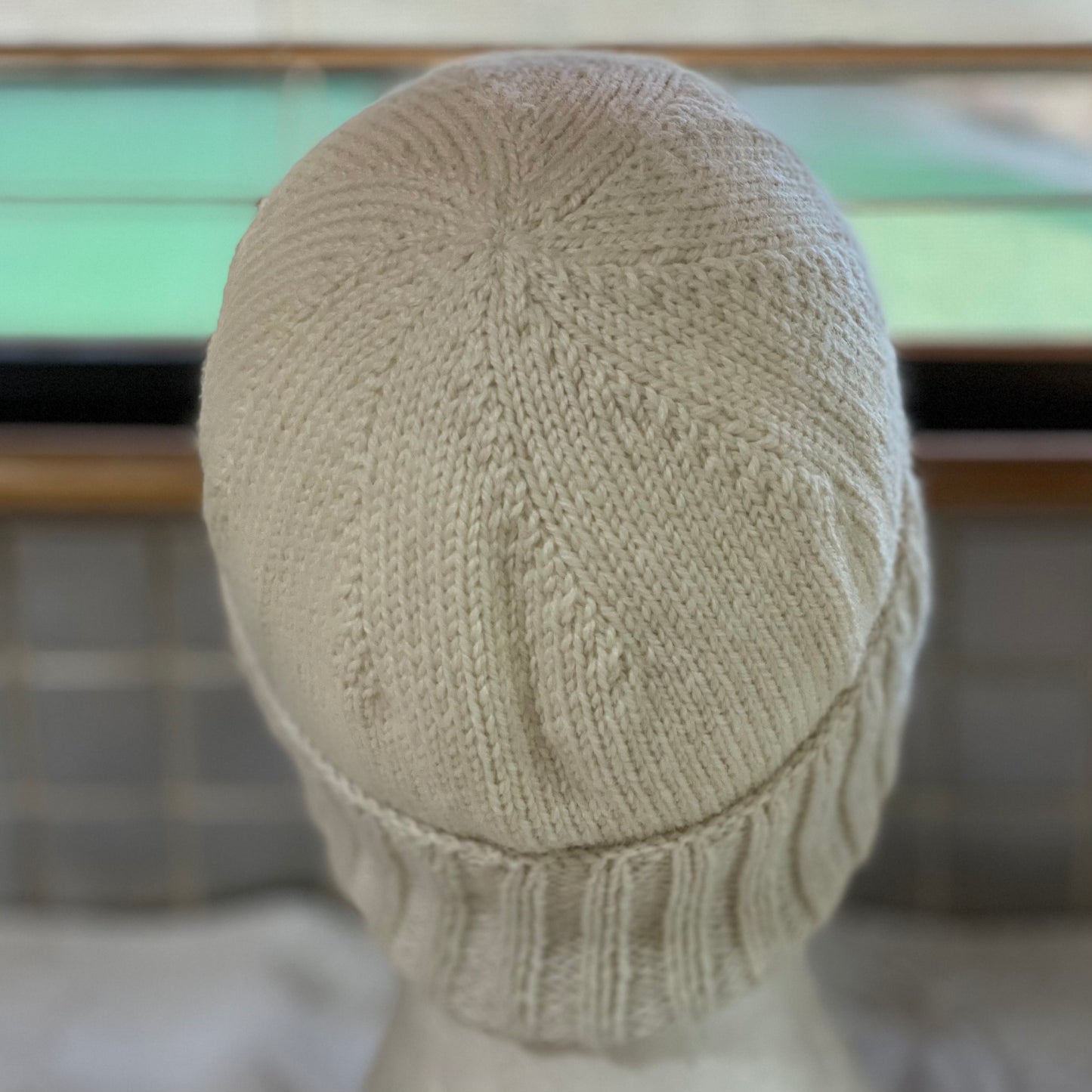 KeepSake Classic Knit Handmade Beanie - Cream