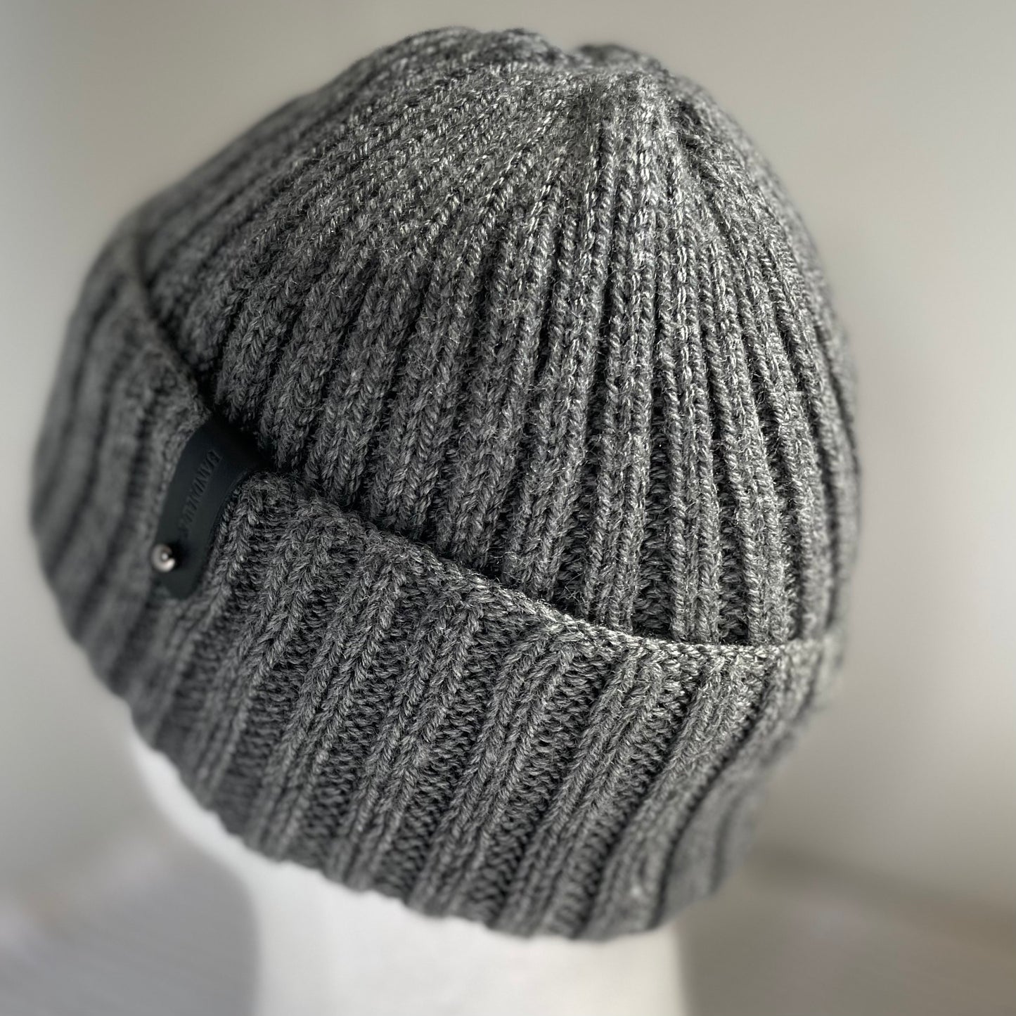 Magnum Classic Rib Hand Knitted Men's Beanie - Grey