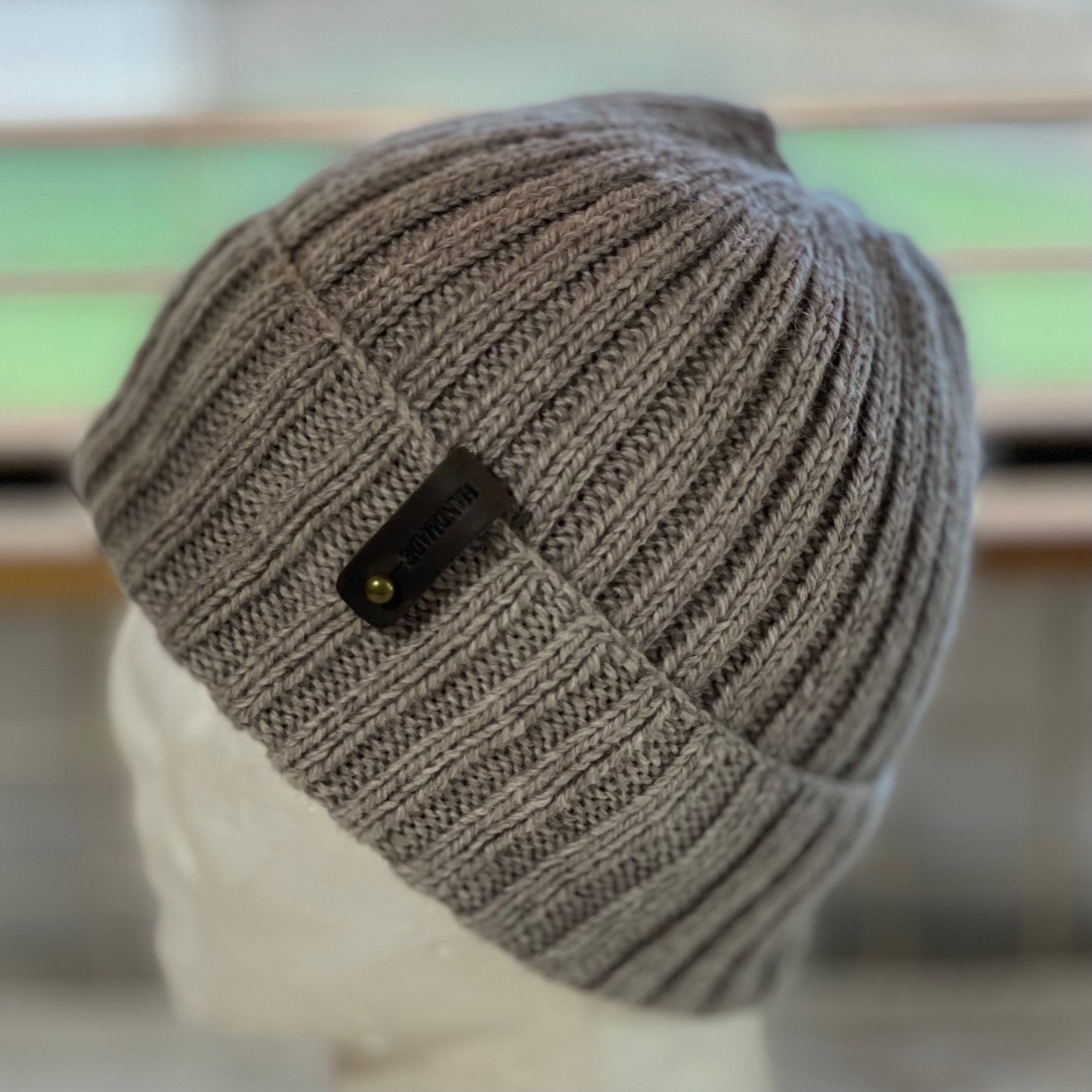 KeepSake Classic Rib Hand Knitted Beanie - Swiss Brown