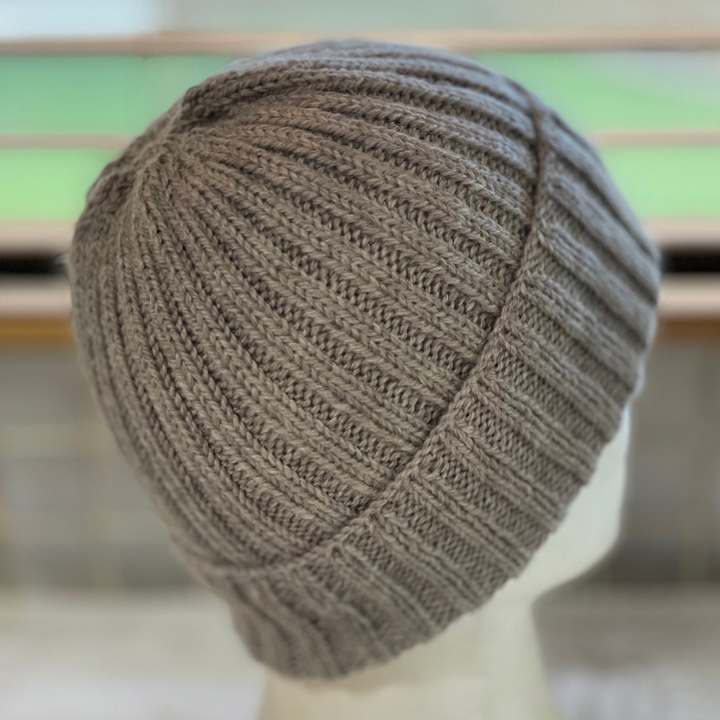 KeepSake Classic Rib Hand Knitted Beanie - Swiss Brown