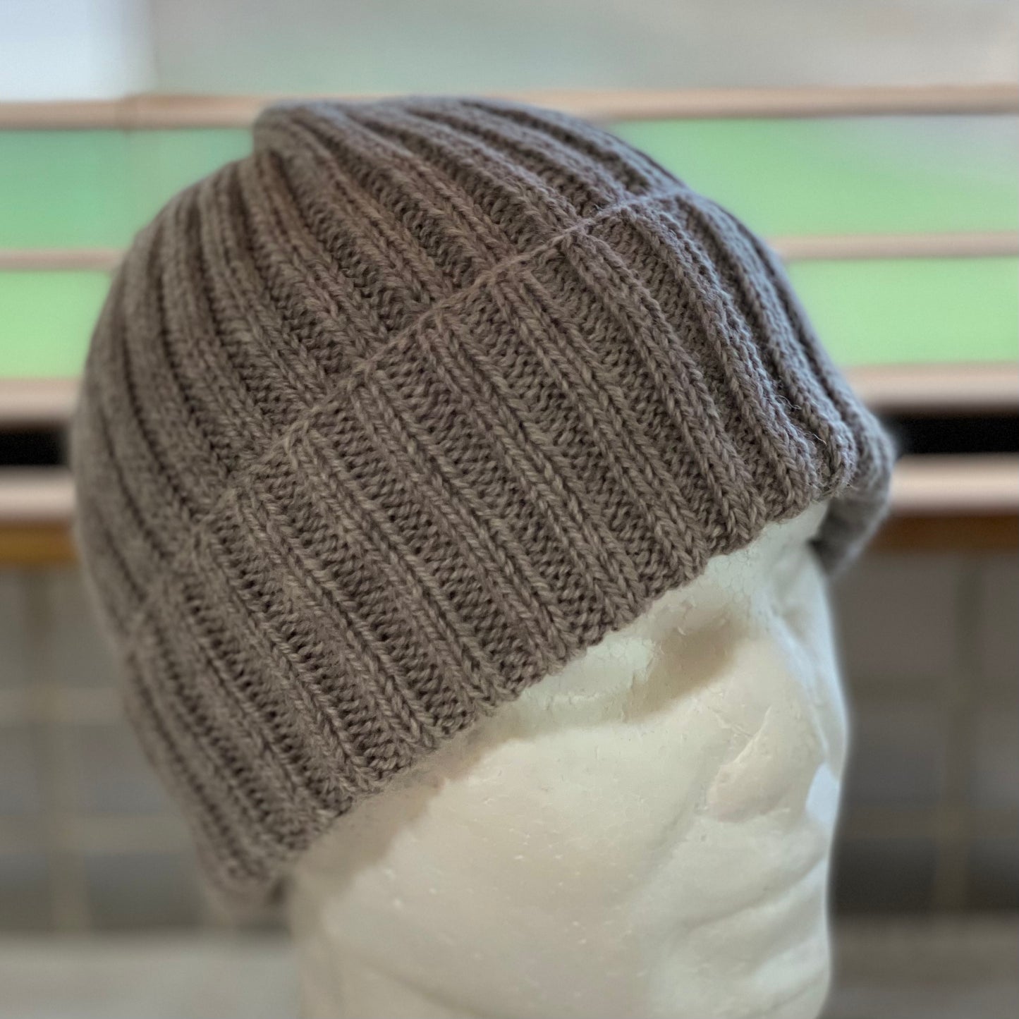 KeepSake Classic Rib Hand Knitted Beanie - Swiss Brown
