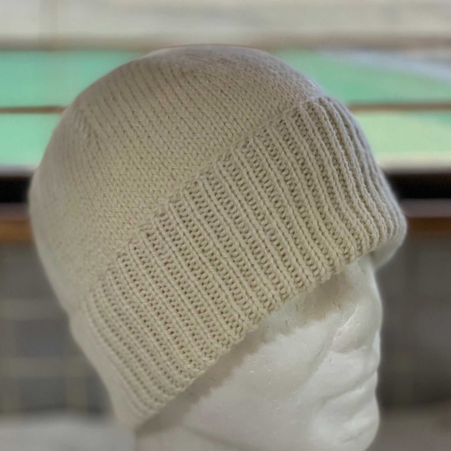 KeepSake Classic Hand Knitted Beanie - Cream
