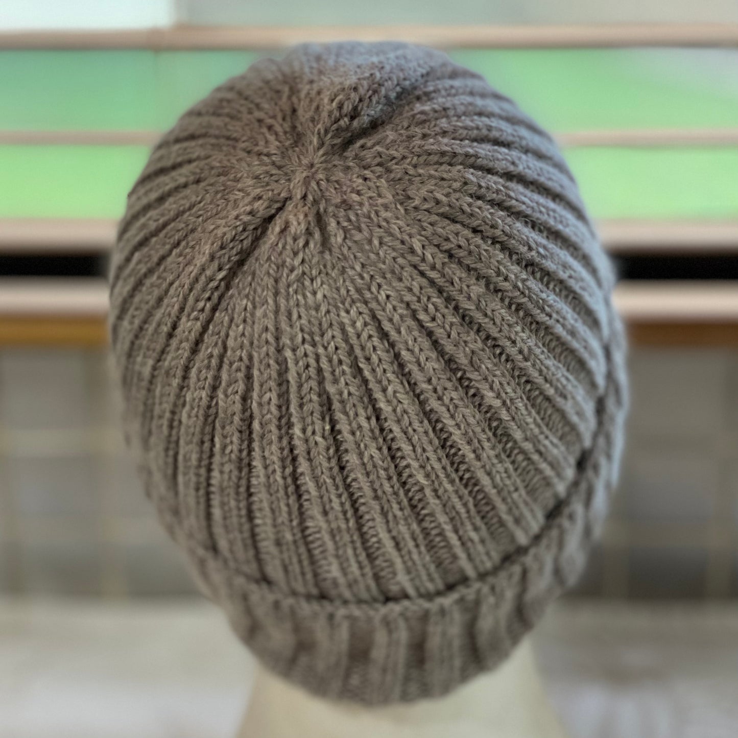 KeepSake Classic Rib Hand Knitted Beanie - Swiss Brown