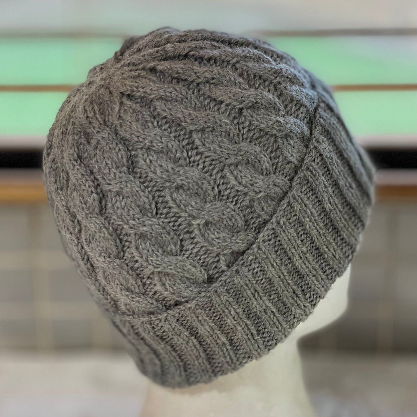 KeepSake Classic Cable Hand Knitted Beanie - Silver
